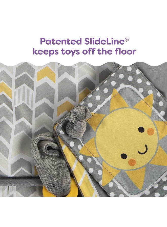 boppy Shopping Cart Cover, Sunshine Chevron, Cart Cover for Babies with Soft 360-Degree Coverage, Safety Harness, and SlideLine Toy Tether with Crinkle Sun Book Toy Included, 6mo+ - Image 4