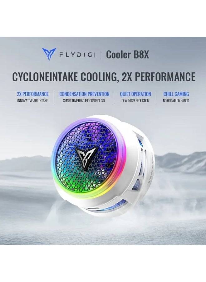 FlyDigi B8X Phone Cooler by Flydigi, 30W Magnetic Cooler with Magnetic Attachment, App Control, Quiet Operation and Very Strong for iPhone MagSafe/Android/iPad -Gaming - Image 3