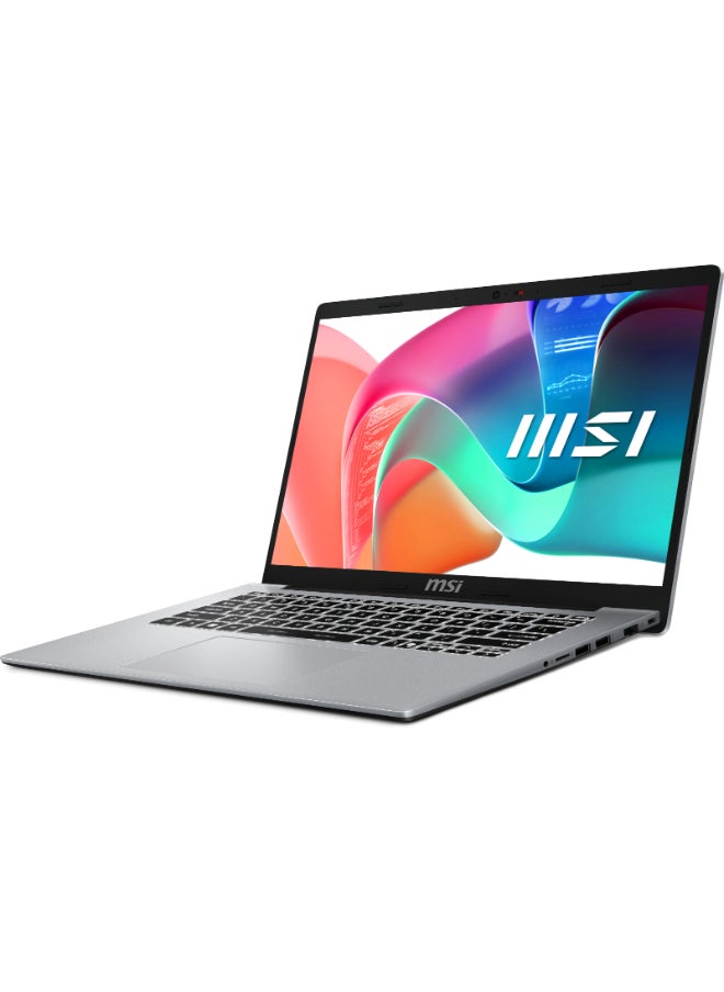 MSI Modern 14 Laptop With 14-Inch Full HD(1920x1080) Display, Core i5-1335U Processor/8GB RAM DDR4/512GB SSD/Intel UHD Graphics/Windows 11/ English/Arabic Urban Silver  - Image 3