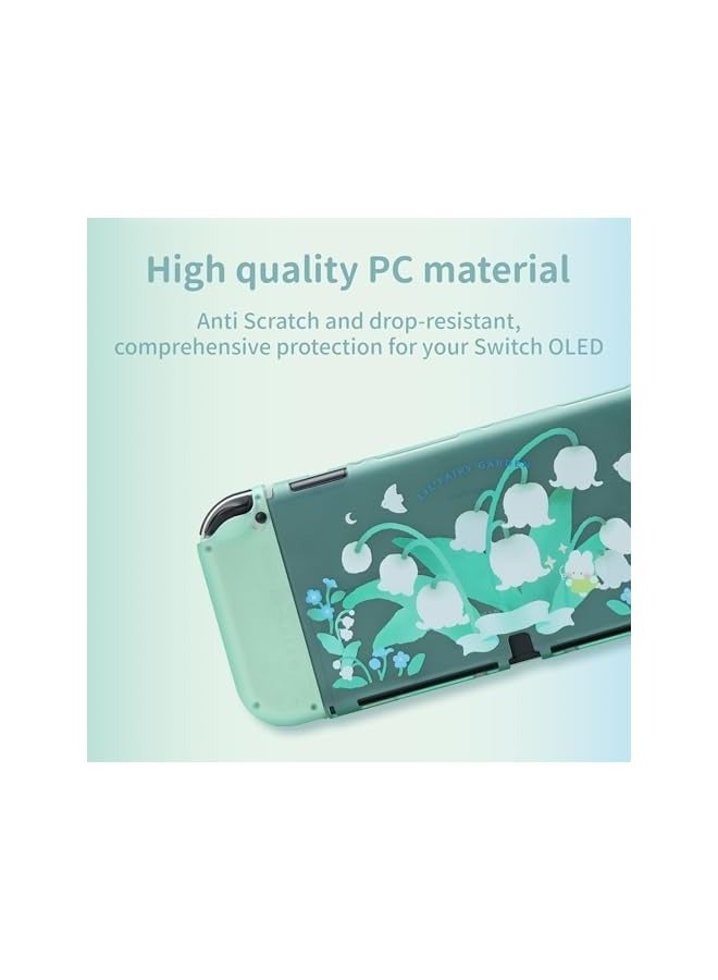 Protective Case for Switch OLED Hard Protective Shell Slim Cover Case Compatible with Switch OLED and Game Console - Lily of The Valley