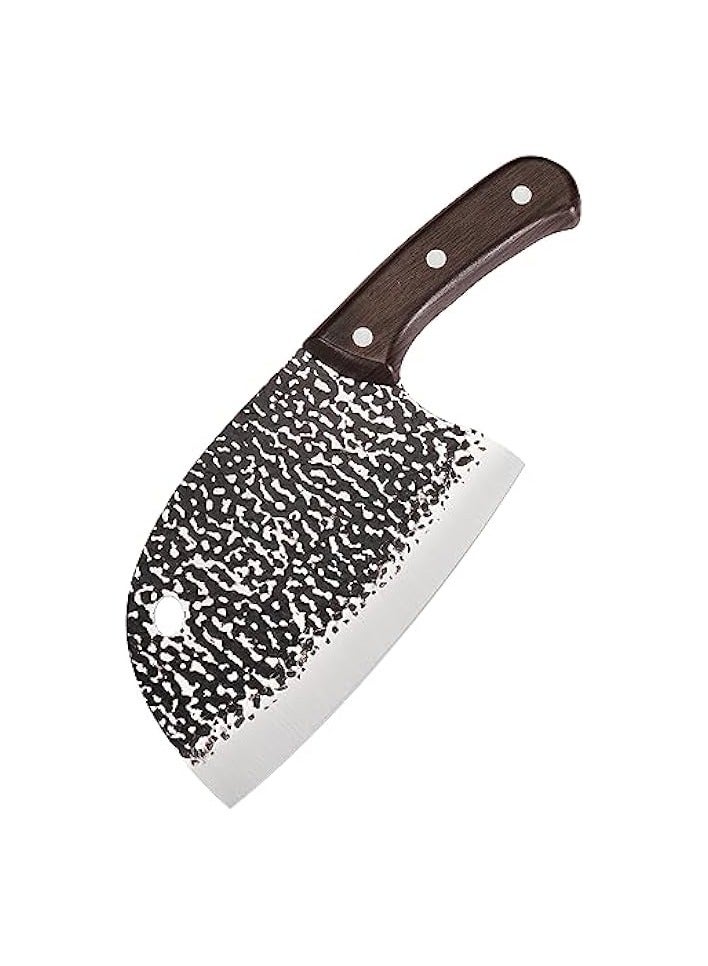 Green Tiger Meat Cleaver Knife 6.2 inches, Ultra Sharp Lightweight Vegetable Kitchen Knife, Full-tang Chopping Knife Serbian Chefs Knife - Image 1