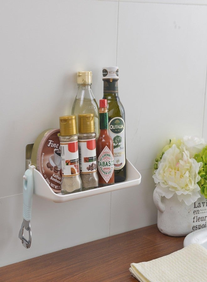 Stavae Magic Sticker Soap Holder Multi-Purpose Bathroom Organiser Shelf for Kitchen Toilet Paper Towel Holder Shampoo Soap Dish with Towel Rod Napkin Holder (Pack of 1) (Multi Color) - Image 4