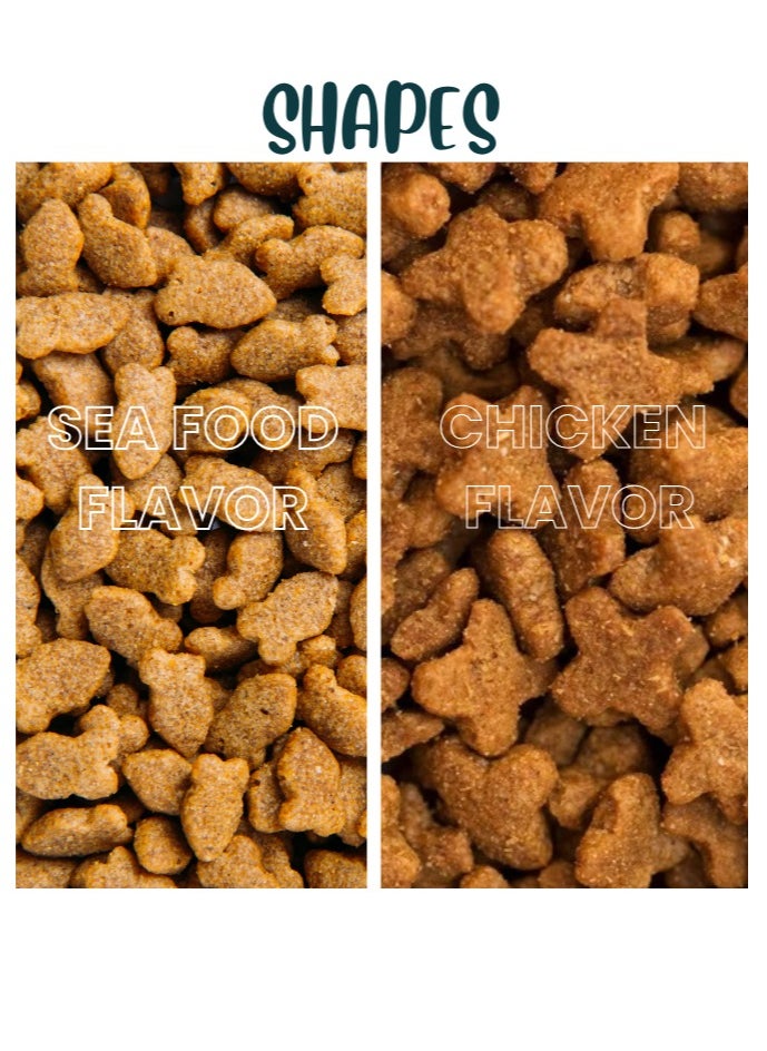 PAWSOME - Dry Cat Food - 10 kg Seafood Flavor, Natural Fiber, Taurine and Crunchy Texture - Image 1