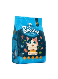 Dry Cat Food - 10 kg Seafood Flavor, Natural Fiber, Taurine and Crunchy Texture