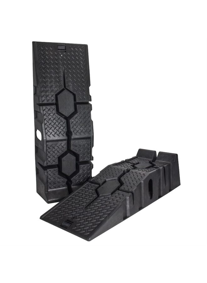 Vehicle Ramp Antiskid Car Ramp Set of 2 Universal Drive-On 2-Stage Incline Ramps, Nestable & Portable Auto Service Ramp 8.5"H (6000 lb) - Image 1