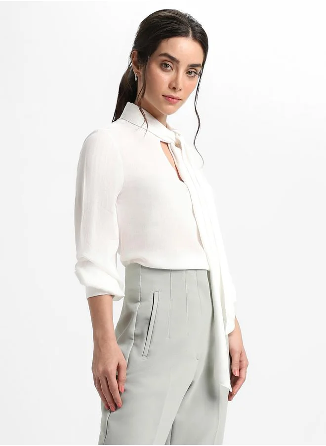 دينيس لينغو Tie-Up Neck Regular Fit Top