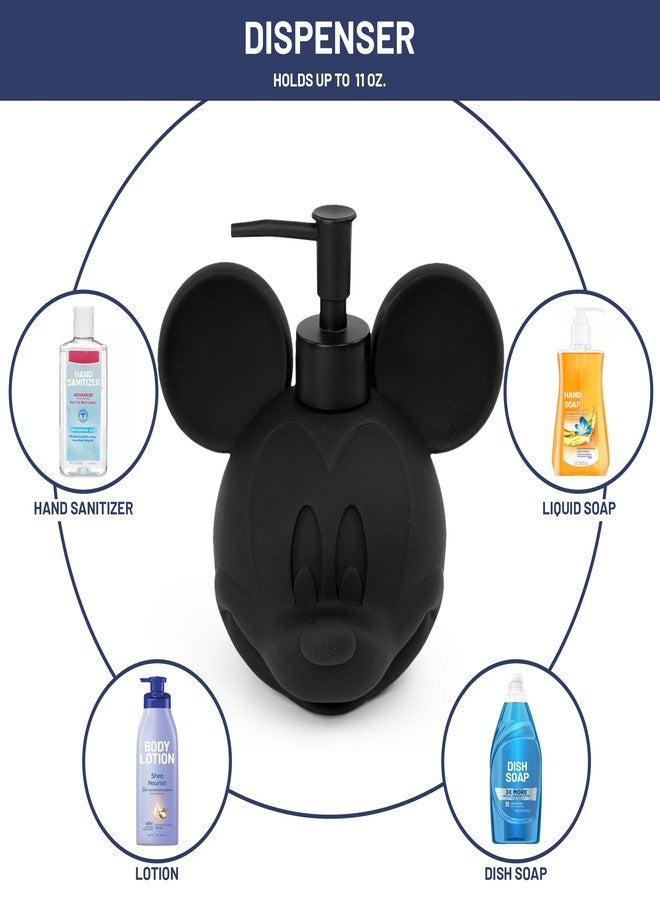 Jay Franco Disney Mickey Mouse Bathroom Organizer Set - 4 Piece Red, Black and White Accessories Includes Resin Soap Dispenser, Soap Dish, Toothbrush Holder and Tumbler - Bathroom Décor - Image 2
