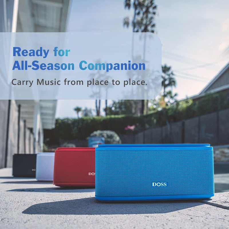 Doss Bluetooth Speaker, SoundBox Touch Portable Wireless Speaker with 12W HD Sound and Bass, IPX5 Water-Resistant, 20H Playtime, Touch Control, Handsfree, Speaker for Home, Outdoor, Travel-White - Image 5