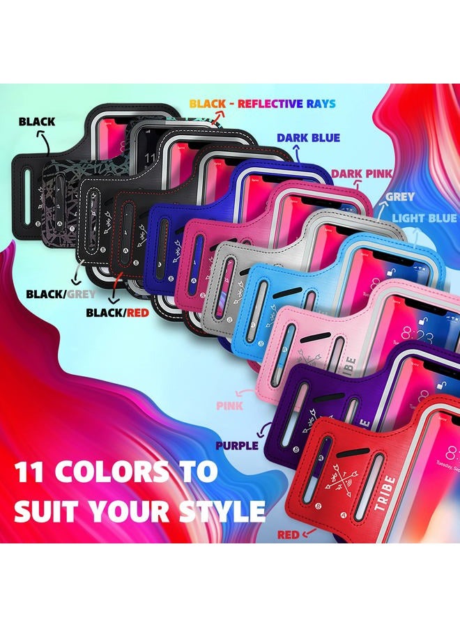 TRIBE Water Resistant Cell Phone Armband Case Running Holder for iPhone Pro Max Plus Mini SE (13/12/11/X/XS/XR/8/7/6/5) Galaxy S Ultra Plus Edge Note (21/20/10/9/8/7/6/5) Adjustable Strap & Key Pocket - Image 2