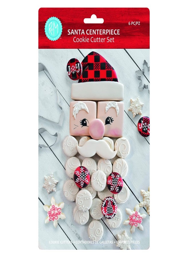 Anniversary House Santa Claus Cookie Cutter Set, 6-Piece, Gray - Image 1