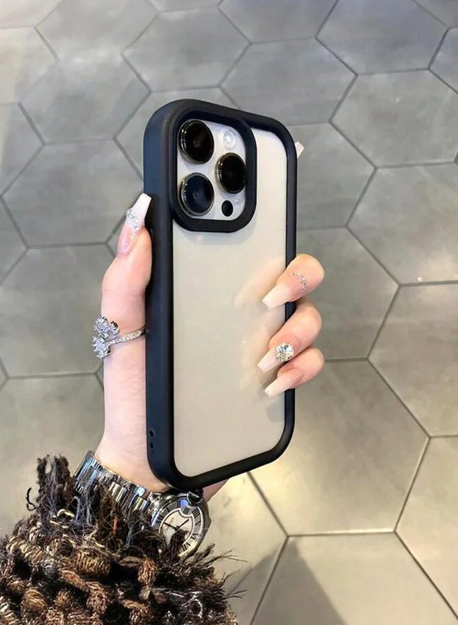 تايك تو غطاء آيفون بظهر شفاف وحواف سادة