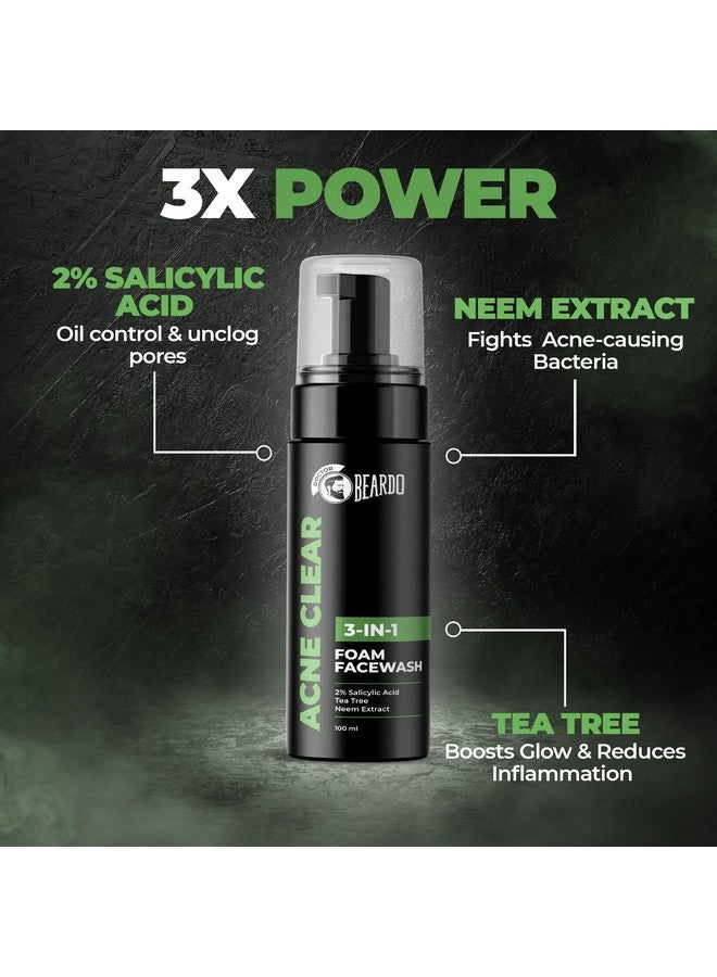 BEARDO Acne Clear Combo For Face & Body (Pack Of 2) | B-Acne Clear Body Wash 200Ml Deals With Body Acne & Acne Clear Foam Face Wash 100Ml For Acne Clear Face - Image 5