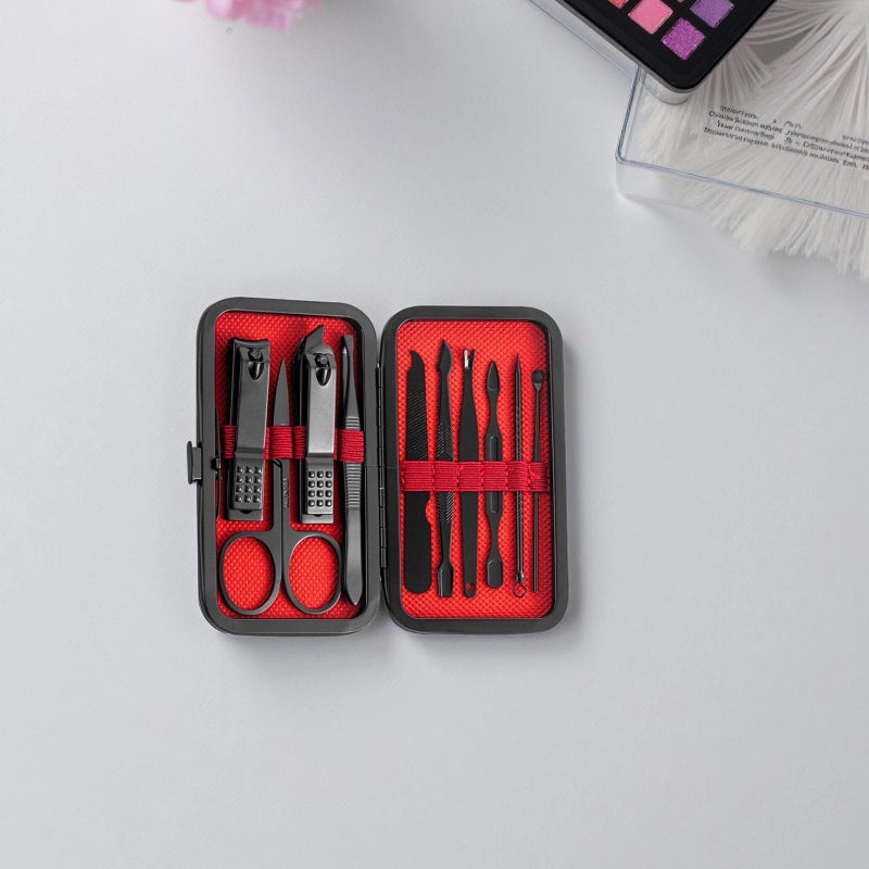10 Piece Stainless Steel Manicure Set Nail Grooming Kit For Men - Image 4