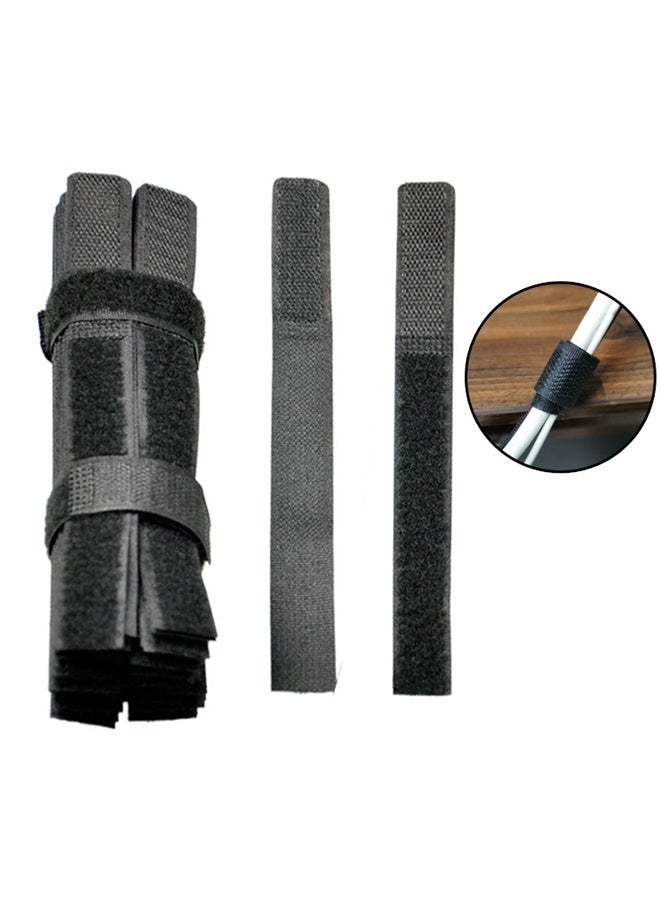 50-Pieces Reusable Cable Tie Black 17.5cm，50pcs Cable Ties Reusable Fastening Wire Organizer Cord Rope Holder (Black)  - Image 2