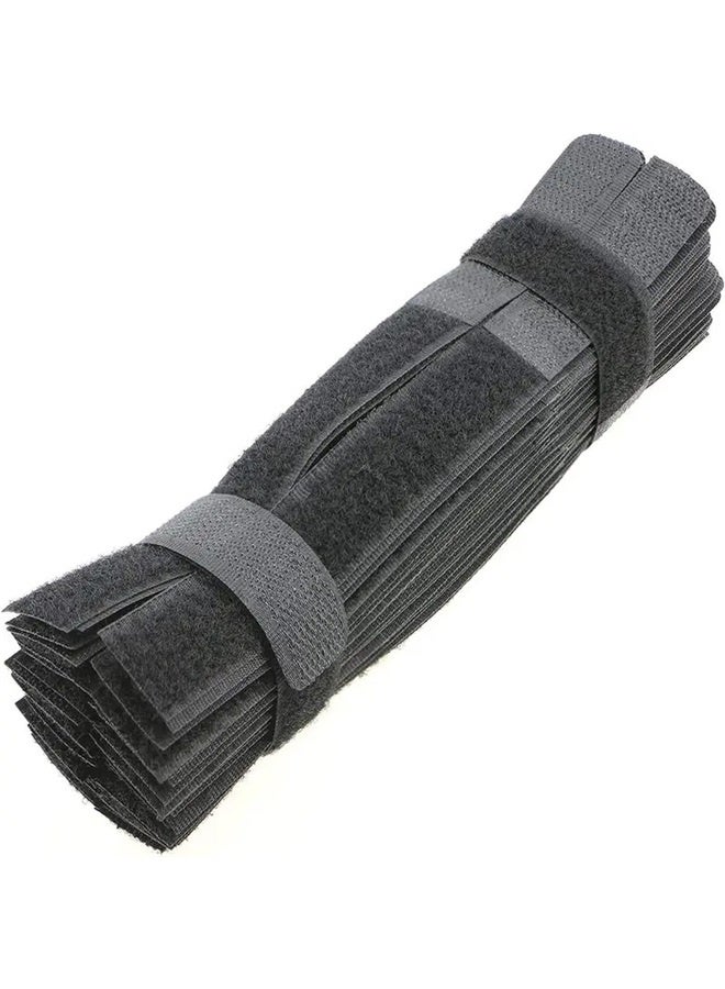 50-Pieces Reusable Cable Tie Black 17.5cm，50pcs Cable Ties Reusable Fastening Wire Organizer Cord Rope Holder (Black)  - Image 1
