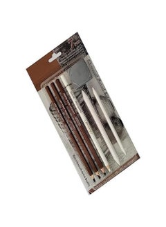 Keepsmiling Cape Smiling Black and White Pencil Set with Blending Trunks and Knotted Erasers for Artist Students (Drawing Set)  - Image 1