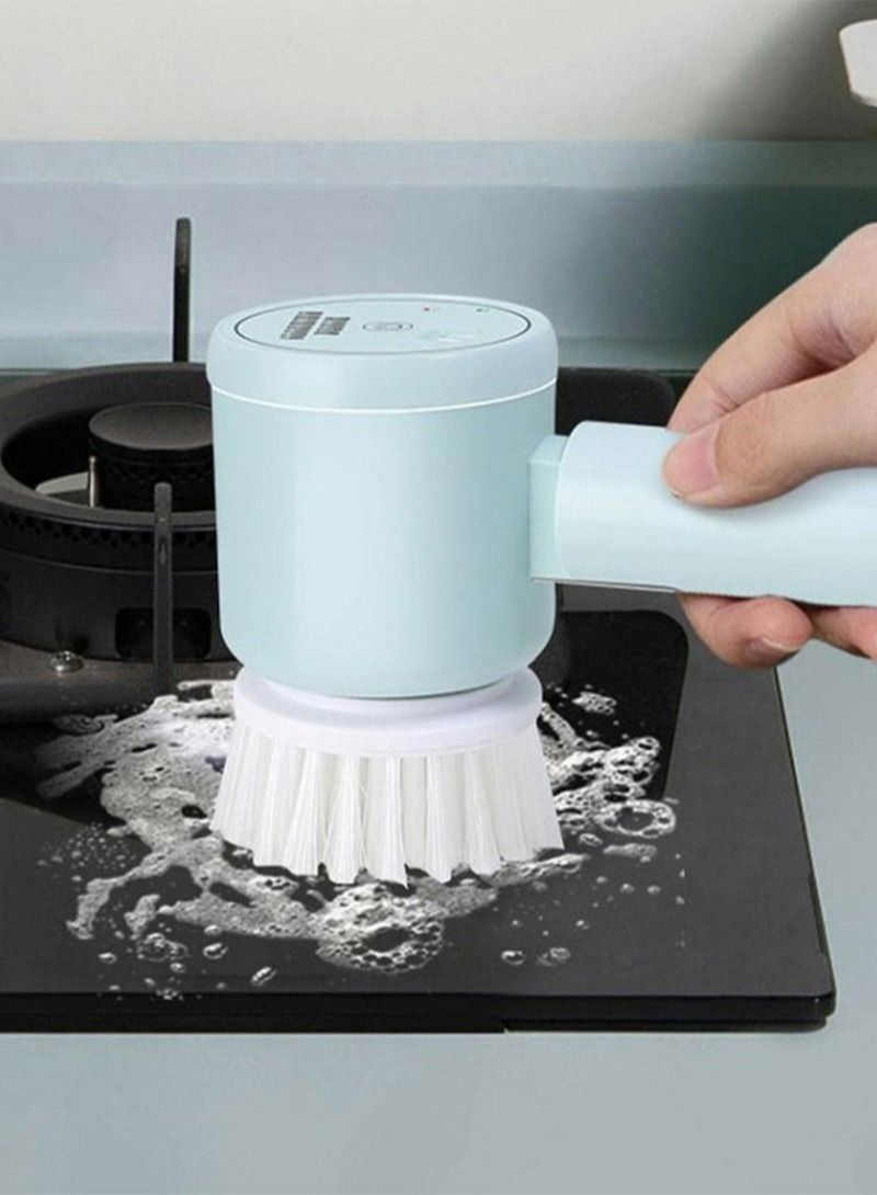 Electric Spin Scrubber, Electric Spin Cleaner With 3 Replaceable Cleaning Brush, Power Scrubber Cordless Rechargeable Shower Scrubber for Cleaning Tub, Tile Floor, Sink, Bathtub, Window, Wall(Blue)  - Image 3