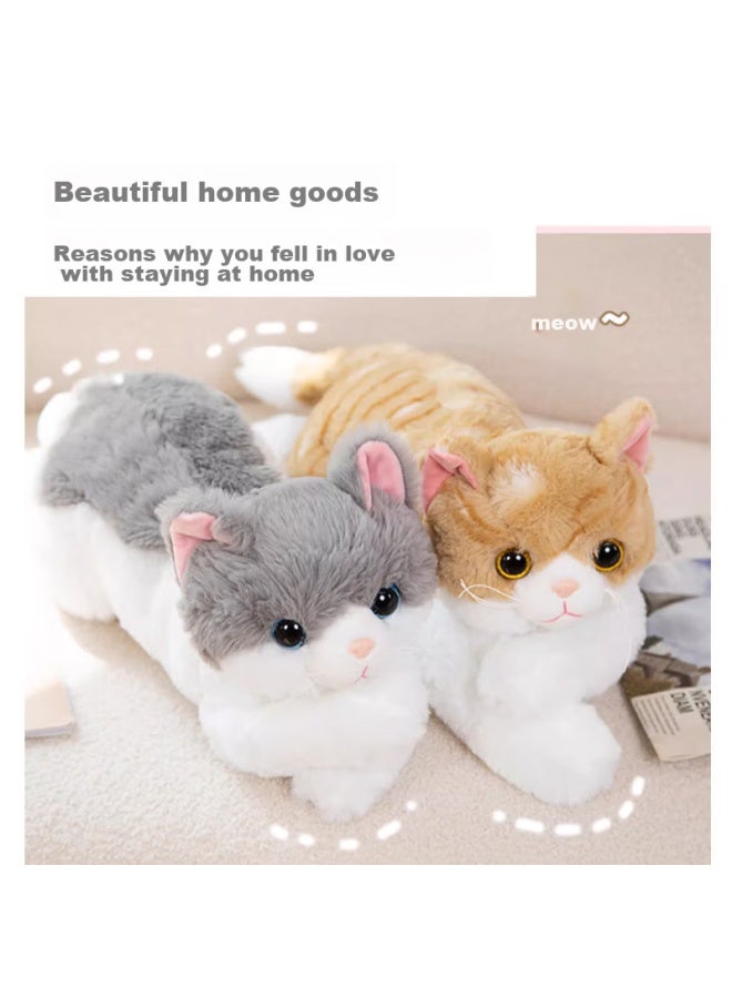 Weltston Plush Toy Cat Doll Stuffed Animal Birthday Gift For Girls, Gray Jili Cat 50cm - Image 5