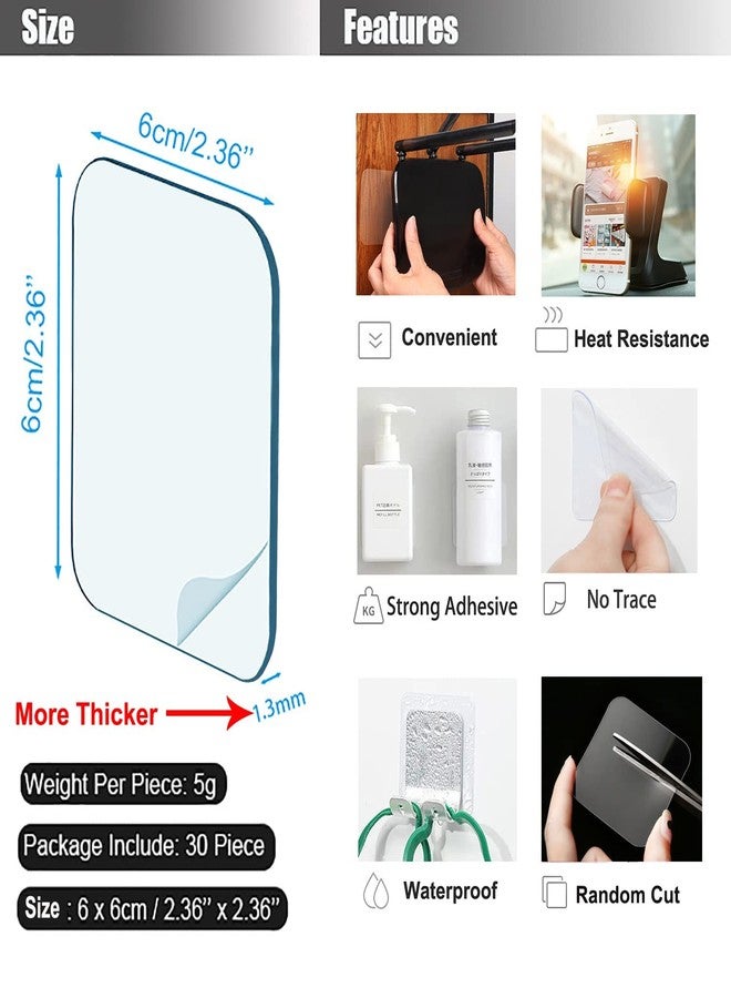COOLCOLD Wall Stickers, Double Sided Tape, Double Sided Tape Heavy Duty, Self Adhesive Square Pads for Mounting, No Trace Sticker for Home, Office, Kitchen (Transparent, Pack of 10) - Image 3