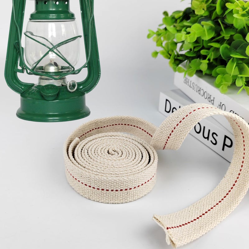 JUNSDUKE 1 Roll / 6.5 Feet Oil Lamp Wick, 1 Inch Flat Cotton Wick Replacement for Oil Lamps, Lanterns, Oil Burners (1", 1) - Image 5
