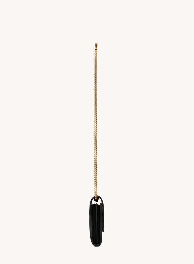 Yves Saint Laurent Saint Laurent Classic Cassandre Chain Wallet In Grain De Poudre Leather, Women's Leather Wallet  - Image 2