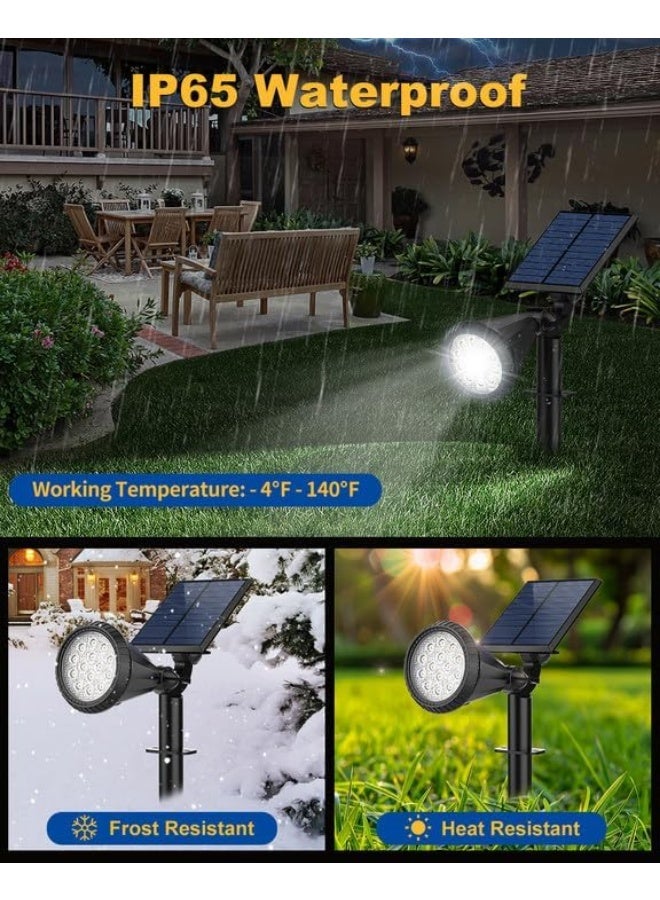 PRIME SOLE Solar Landscape Spotlights Outdoor Garden Lights with Adjustable Heads, Waterproof Pathway Lighting for Yard Lawn Driveway Trees Walkways Decorative Energy Saving Illumination Set - Image 4