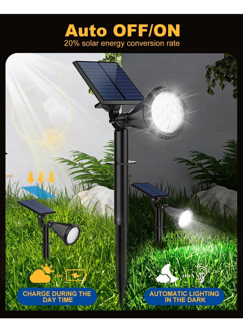 PRIME SOLE Solar Landscape Spotlights Outdoor Garden Lights with Adjustable Heads, Waterproof Pathway Lighting for Yard Lawn Driveway Trees Walkways Decorative Energy Saving Illumination Set - Image 3