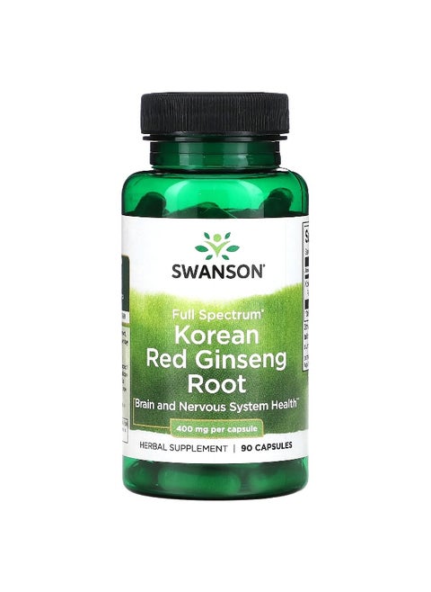 Swanson, Full Spectrum Korean Red Ginseng Root, 400 mg, 90 Capsules