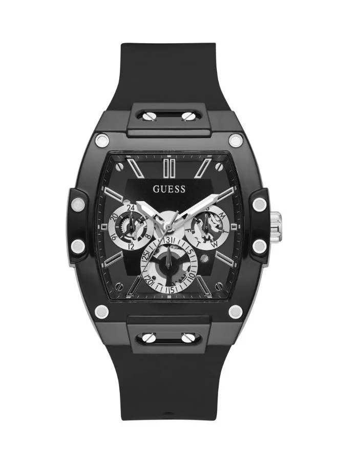GUESS Phoenix Leather Strap Analog Watch