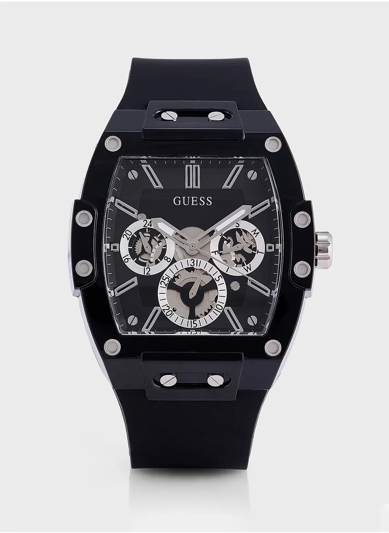 جس Phoenix Leather Strap Analog Watch
