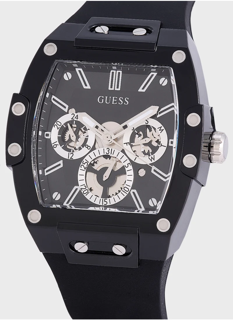 جس Phoenix Leather Strap Analog Watch