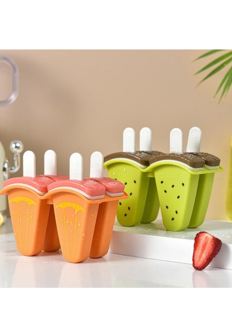 AROAQ Ice Cream Mold, Water Melon Shape Cover Ice Cream Mold, Durable Longlasting Silicone Popsicle Molds For Making Ice Creams  - Image 3