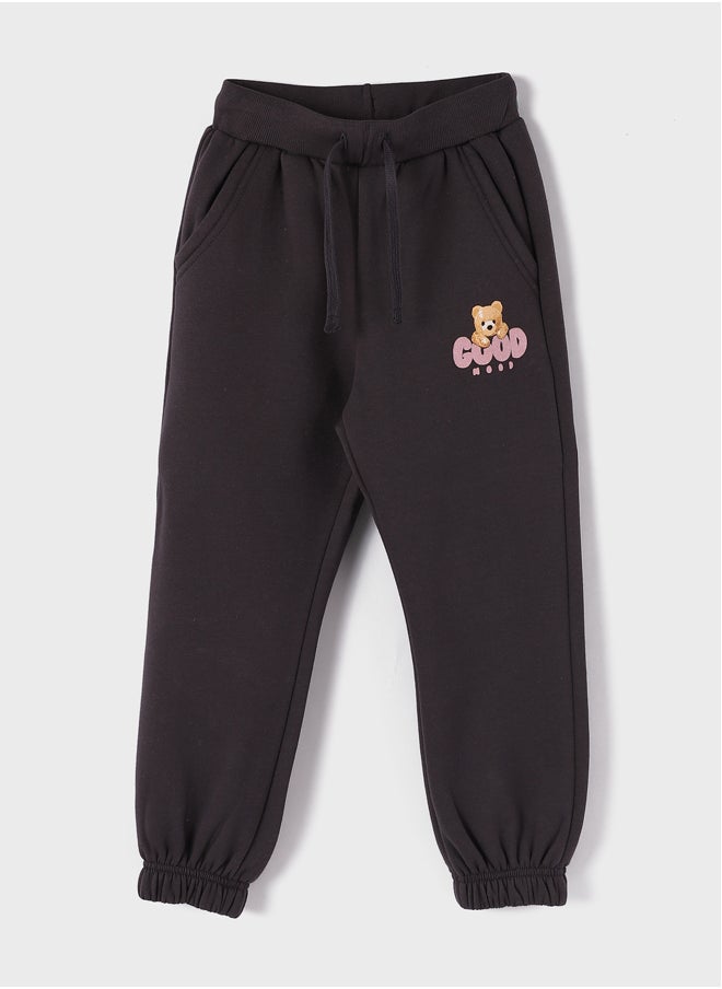 LC WAIKIKI Elastic Waist Printed Girl's Sweatpants  - Image 1