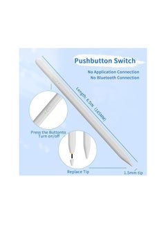 Generic Stylus Pens for Touch Screens, Universal Fine Point iPad Pencil with Magnetic Adsorption Compatible with iPhone/iPad/Samsung/Android/Tablet & Other Touch Screens (White)  - Image 2