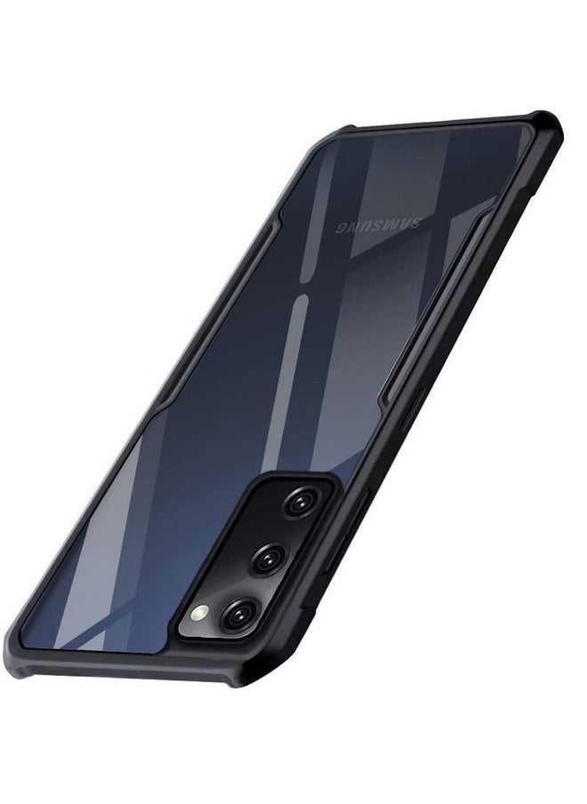 ذا جيفت كارت جراب خلفي شفاف مقاوم للصدمات من TheGiftKart لهاتف Samsung Galaxy S20 FE / S20 FE 5G | حماية 360 درجة | جراب خلفي شفاف صلب لهاتف Samsung S20 FE / S20 FE 5G (PC & TPU، ممتص صدمات أسود)  - Image 1