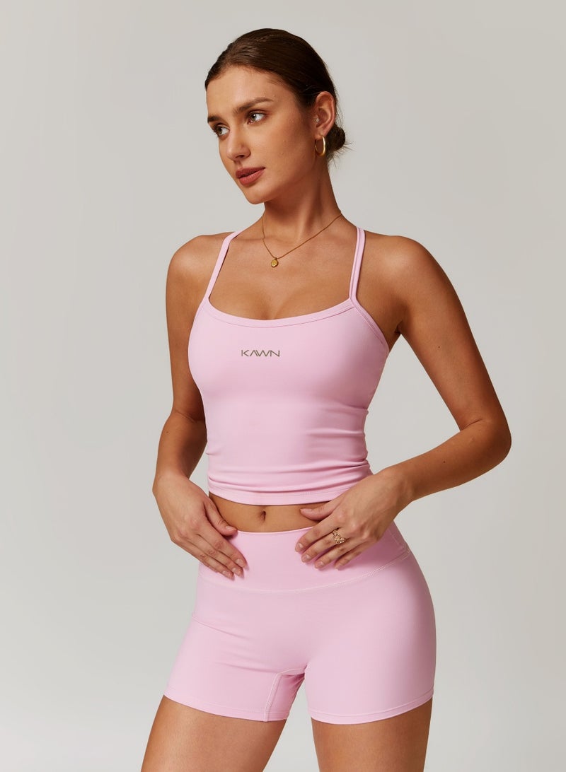 KAWN.YOGA Womens X Back Square Neckline Cami Top - Image 1