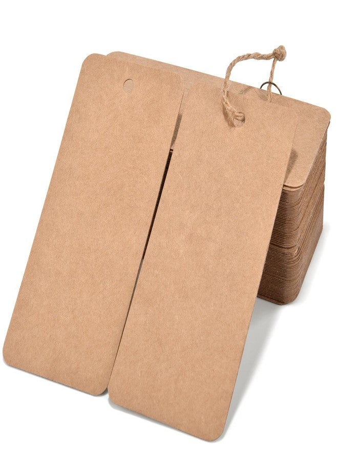 LOOMY 200PCS Price Tags with Pre Cut Jute String and Safety Pins,LOOMY Blank Brown Paper Tags for Retail and Display - Image 5