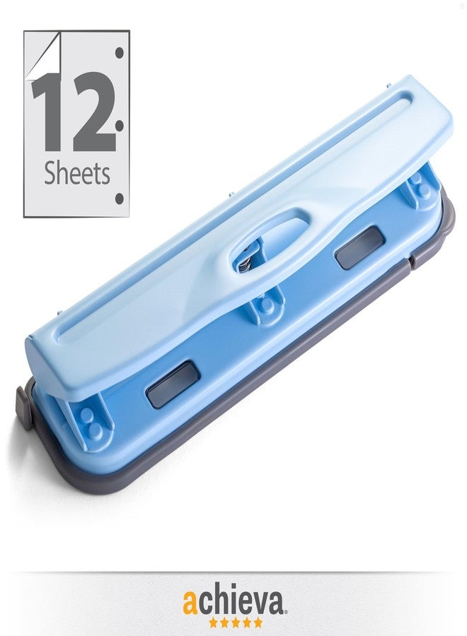 Achieva Economy 3-Hole Punch, 12 Sheet Capacity, Pink (90142) - Image 2