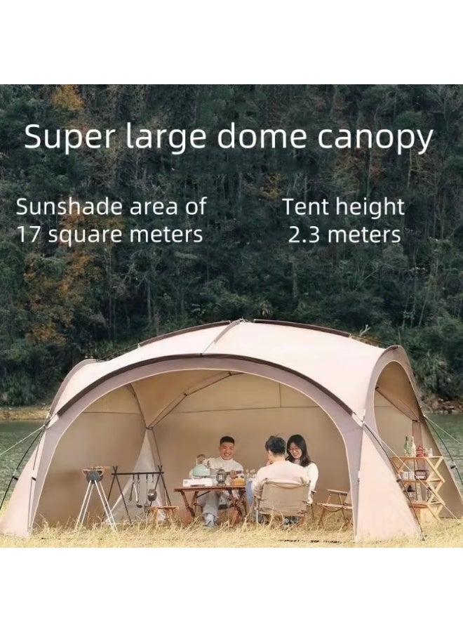 بلو فاير خيمة قبة كبيرة الحجم تسع 5-10 أشخاص | خيمة تخييم عائلية مقاومة للماء مع حماية من أشعة الشمس UV | مظلة قماش أكسفورد فضي مطلي | سهلة التركيب مع جدران شبكية | خيمة محمولة للشاطئ، التنزه، الصيد والحديقة - Image 1