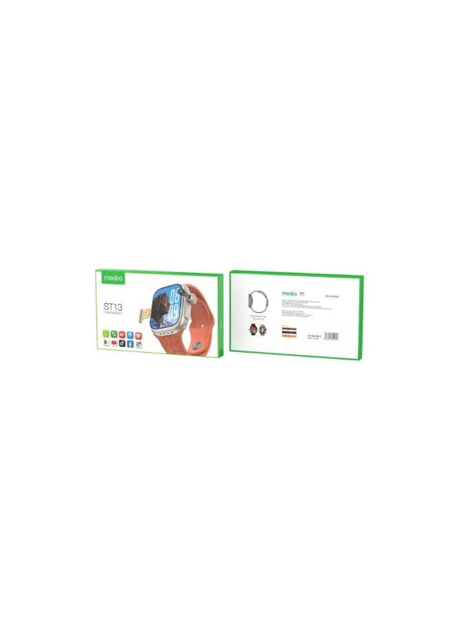 modio - Modio ST13 3 Pairs Strap 2.2inch LED Display 4G Sim Support With Camera - Image 1