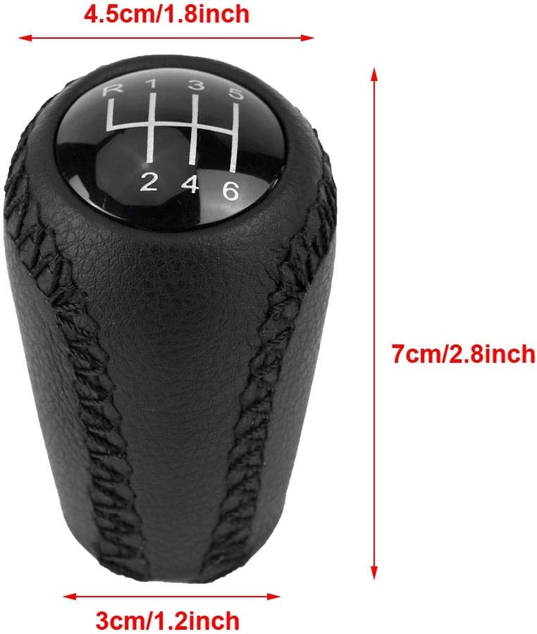 Haofy Leather Gear Stick Shift Knob Cover Gear Shift Knob Gear Knob Cover for 3 BK BL 5 CR CW 6 II GH NC III 2005 to 2014 - Image 2