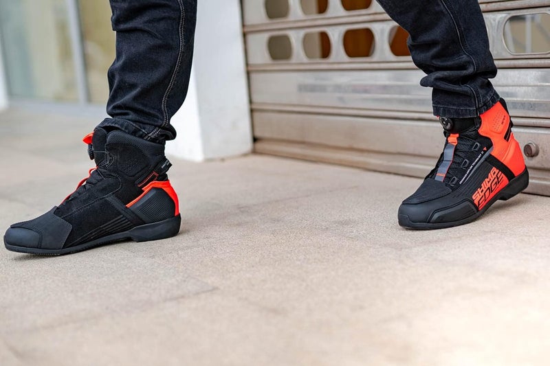 SHIMA EDGE VENTED Motorbike Boots for Men - Ventilated Leather Summer Riding Shoes - Image 2