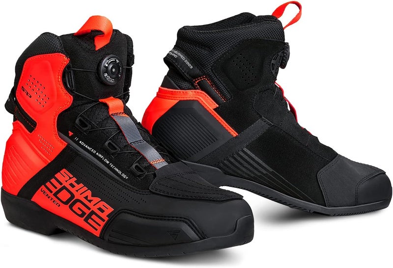 SHIMA EDGE VENTED Motorbike Boots for Men - Ventilated Leather Summer Riding Shoes - Image 1