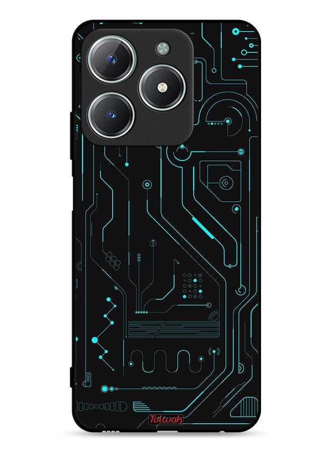 Tolwak Realme C63 4G Protective Case Cover Digital Art Circuits Minimalism Multiple Display - Image 1