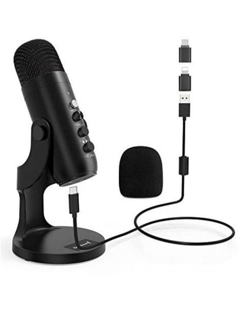 Jmary PW8 Professional Metal Voice Recording USB Condenser Studio And Podcast Recording Gaming Microphones - Image 1