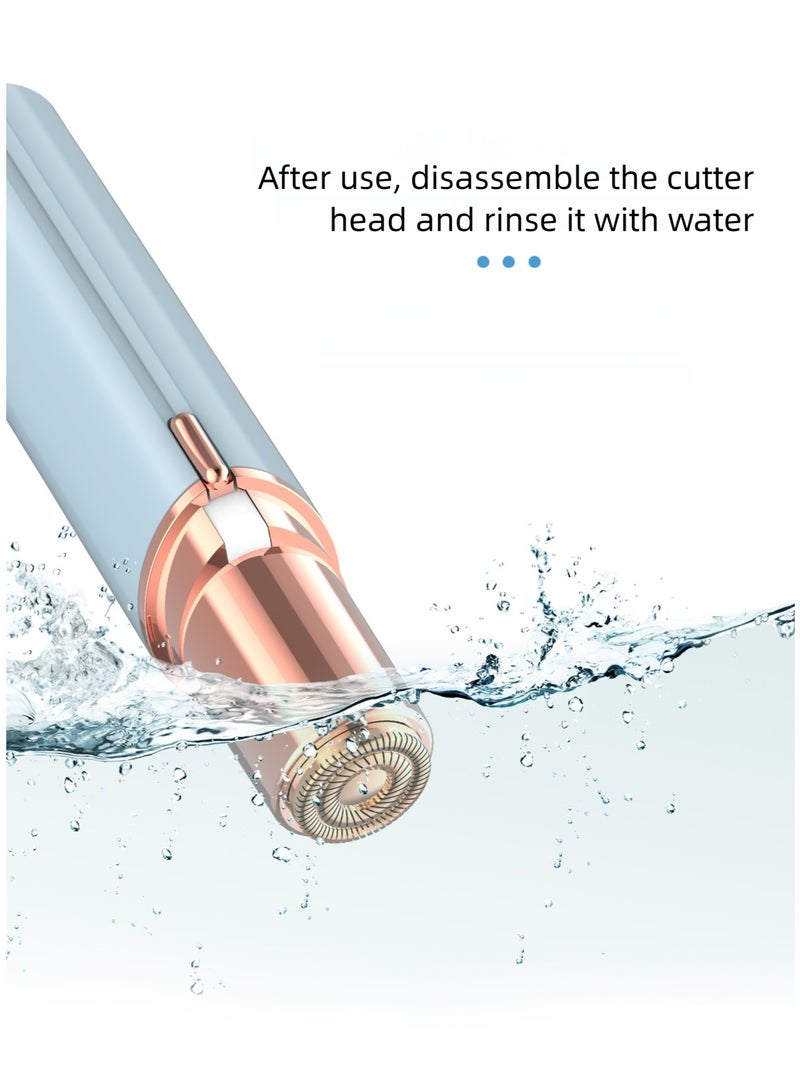 ONLYMAY Facial Hair Remover for Women, Face Hair Trimmer, Rechargeable Women's Facial Shaver, Painless Lady Shavers for Women for Face Hair, Upper Lips, Peach Fuzz, Bikini Body - Image 4