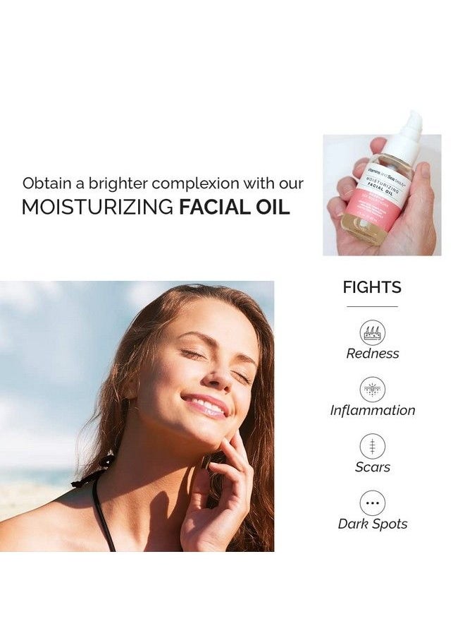 Vitamins and Sea beauty - زيت الوجه مرطب يومي للوجه بزيت ثمر الورد ونبق البحر لجميع أنواع البشرة 2 أونصة سائلة - Image 1