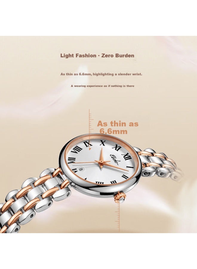 Ebohr New Vintage Little Beauty Women's Watch Steel Band Quartz Ladies Watch New Year Valentine's Day Gift For Girls - Image 5
