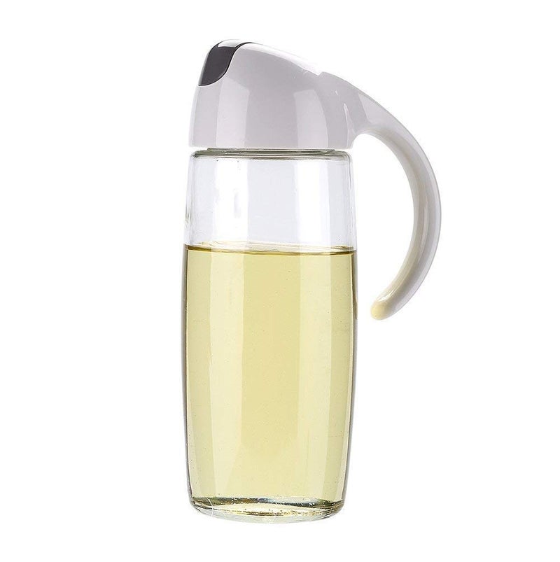 Cazuela Oil Dispenser Auto Flip Olive Oil Glass Bottle 450 ml Leakproof Condiment Container with Automatic Cap and Stopper Glass Bottles for Kitchen Cooking 450ml - Image 4