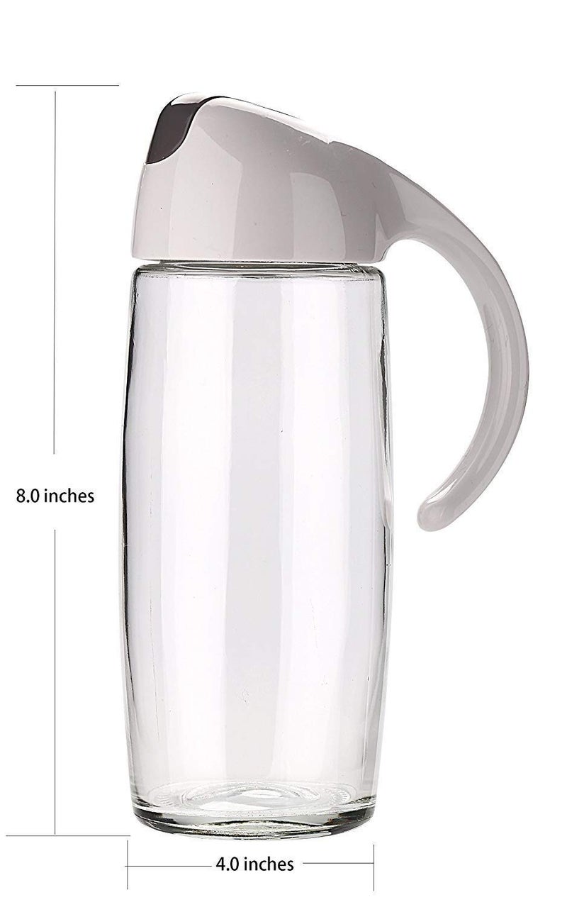 Cazuela Oil Dispenser Auto Flip Olive Oil Glass Bottle 450 ml Leakproof Condiment Container with Automatic Cap and Stopper Glass Bottles for Kitchen Cooking 450ml - Image 2